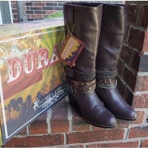 Durango Leather Harness Boots Sz 7.5 – NWT w/ Box
